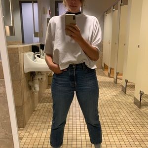 Zara White Puff Sleeve T Shirt